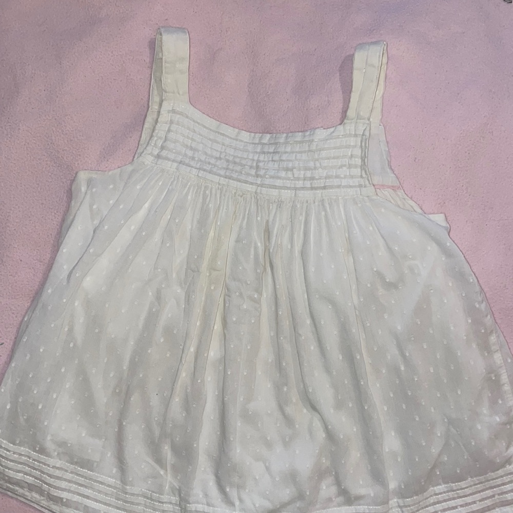 Boden 13/14 Cream/White Flowy Shirt